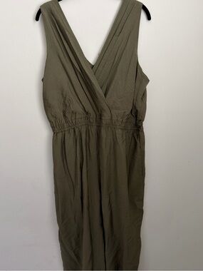 Maurices‎ Olive Green Wrap-Front Jumpsuit